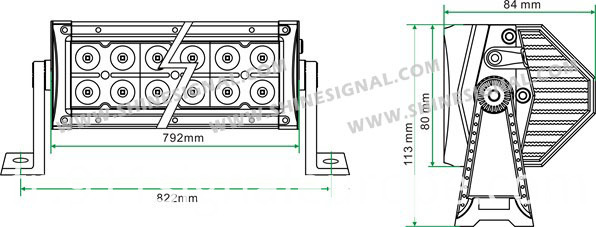 Truck Grille LED Lightings (DB3-60 180W)